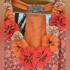 Luv Stori Embroidered Halter Racerback Tank Top Blouse Boho Concert Large